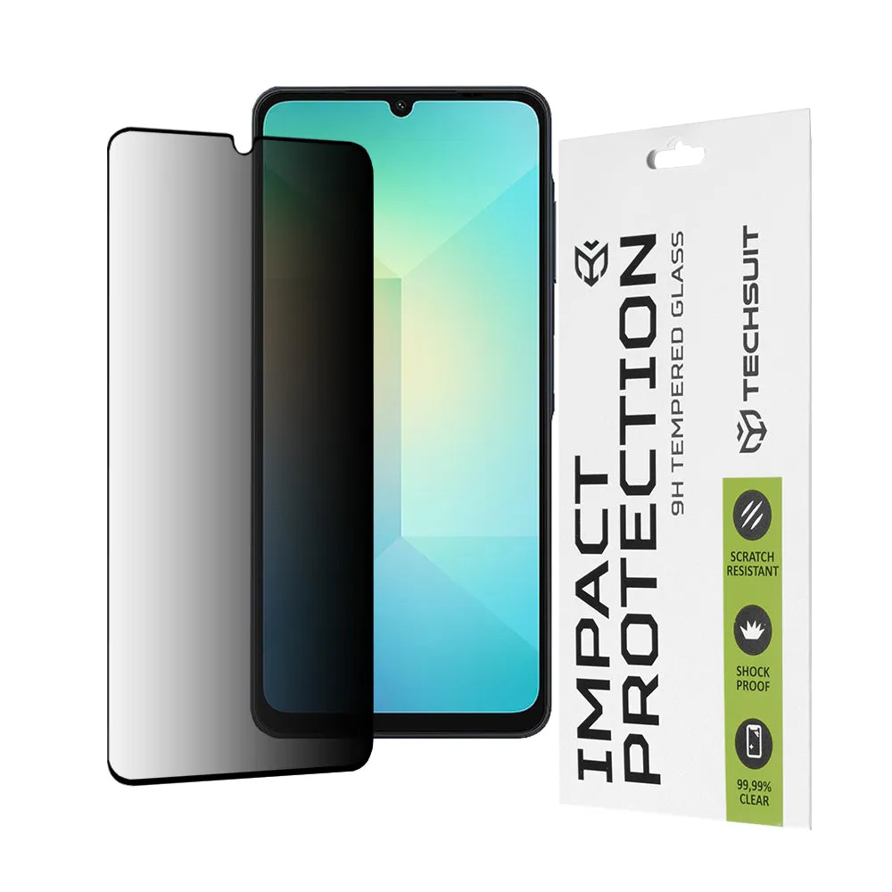 Pellicola protettiva per schermo Privacy Techsuit per Samsung Galaxy A06 A065, Vetro Temperato, Full Glue, 111D - immagine 1
