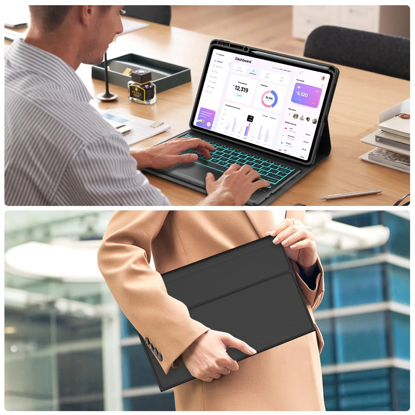 FOGARI Per Lenovo Idea Tab Pro 2025 12.7 Pollici Cover Tastiera - immagine 9