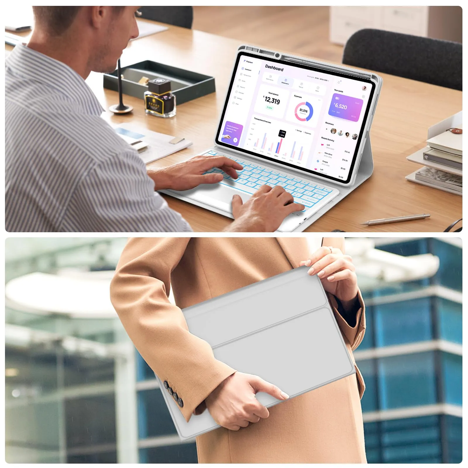 FOGARI Per Lenovo Idea Tab Pro 2025 12.7 Pollici Cover Tastiera - immagine 9