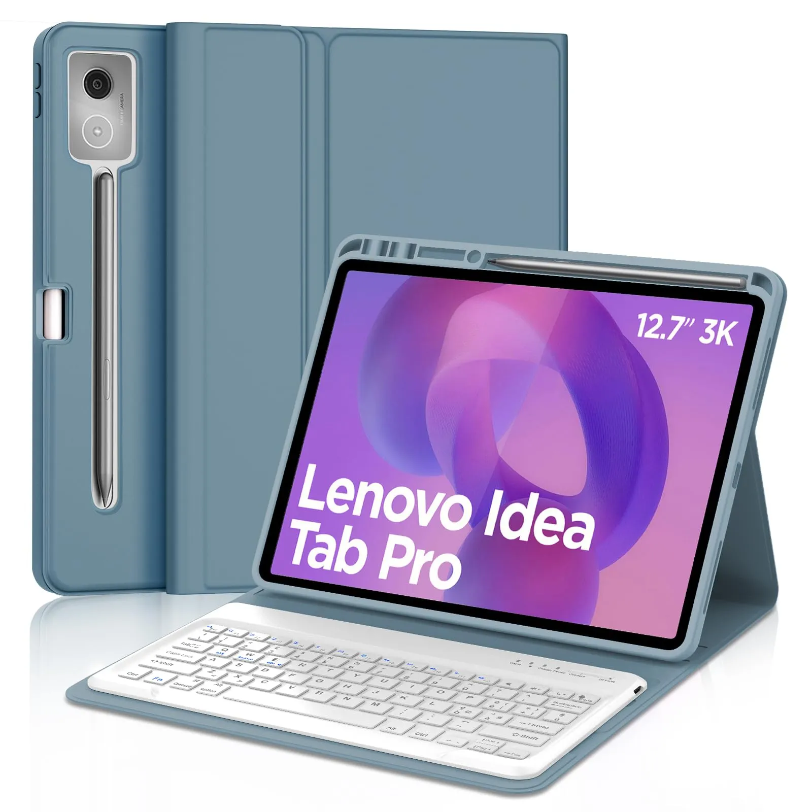 FOGARI Per Lenovo Idea Tab Pro 2025 12.7 Pollici Cover Tastiera - immagine 1