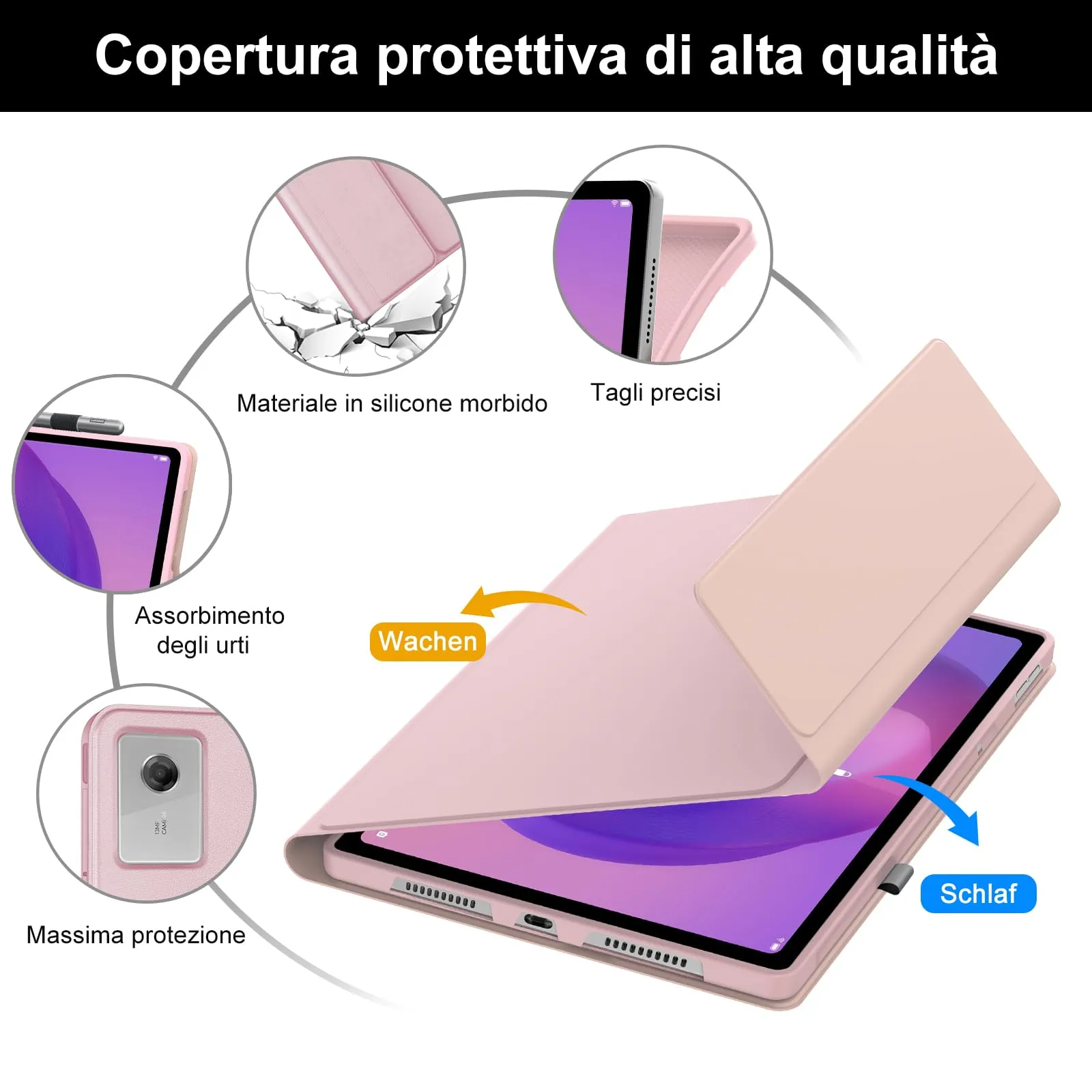 Per Lenovo Idea Tab Plus 2025 12.1 Pollici Cover Tastiera - immagine 6