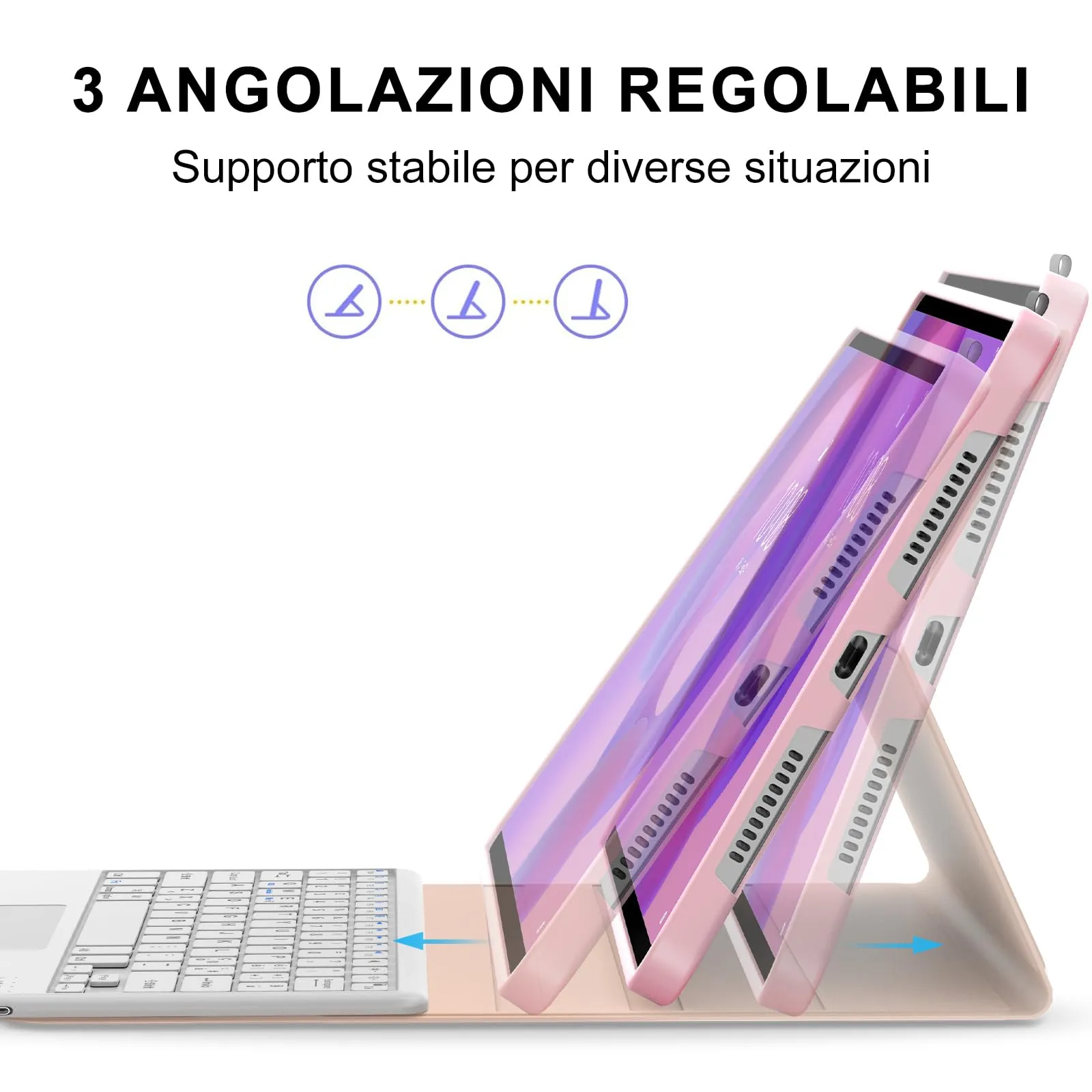 Per Lenovo Idea Tab Plus 2025 12.1 Pollici Cover Tastiera - immagine 7