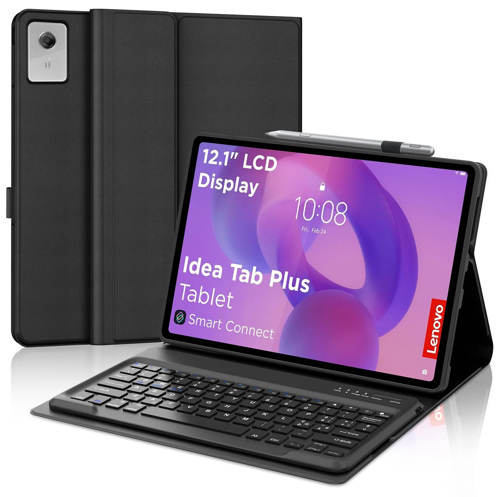 FOGARI Per Lenovo Idea Tab Plus 2025 12.1 Pollici Cover Tastiera - immagine 1