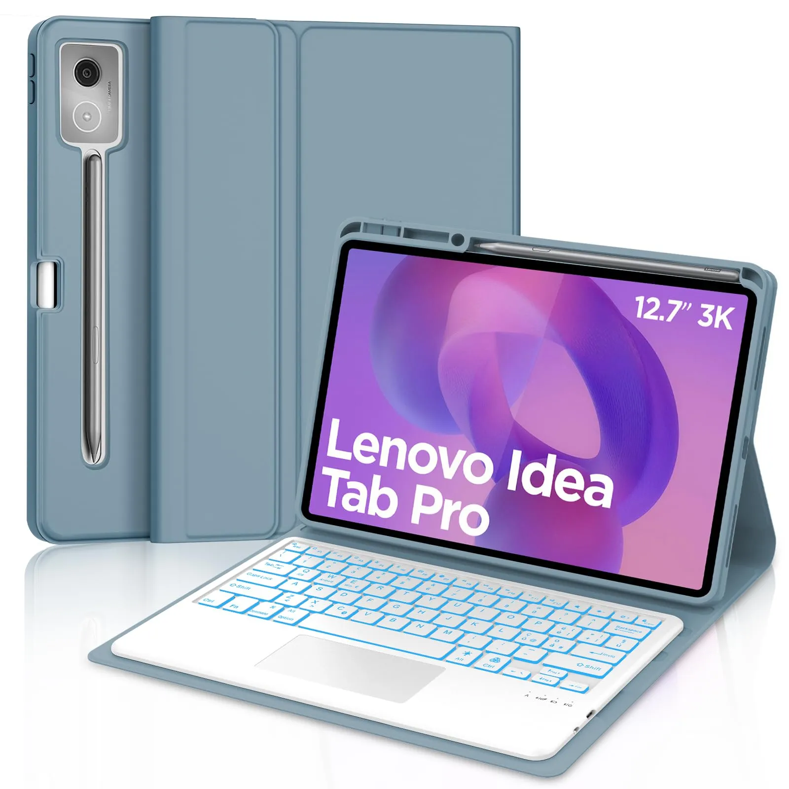 FOGARI Per Lenovo Idea Tab Pro 2025 12.7 Pollici Cover Tastiera - immagine 1