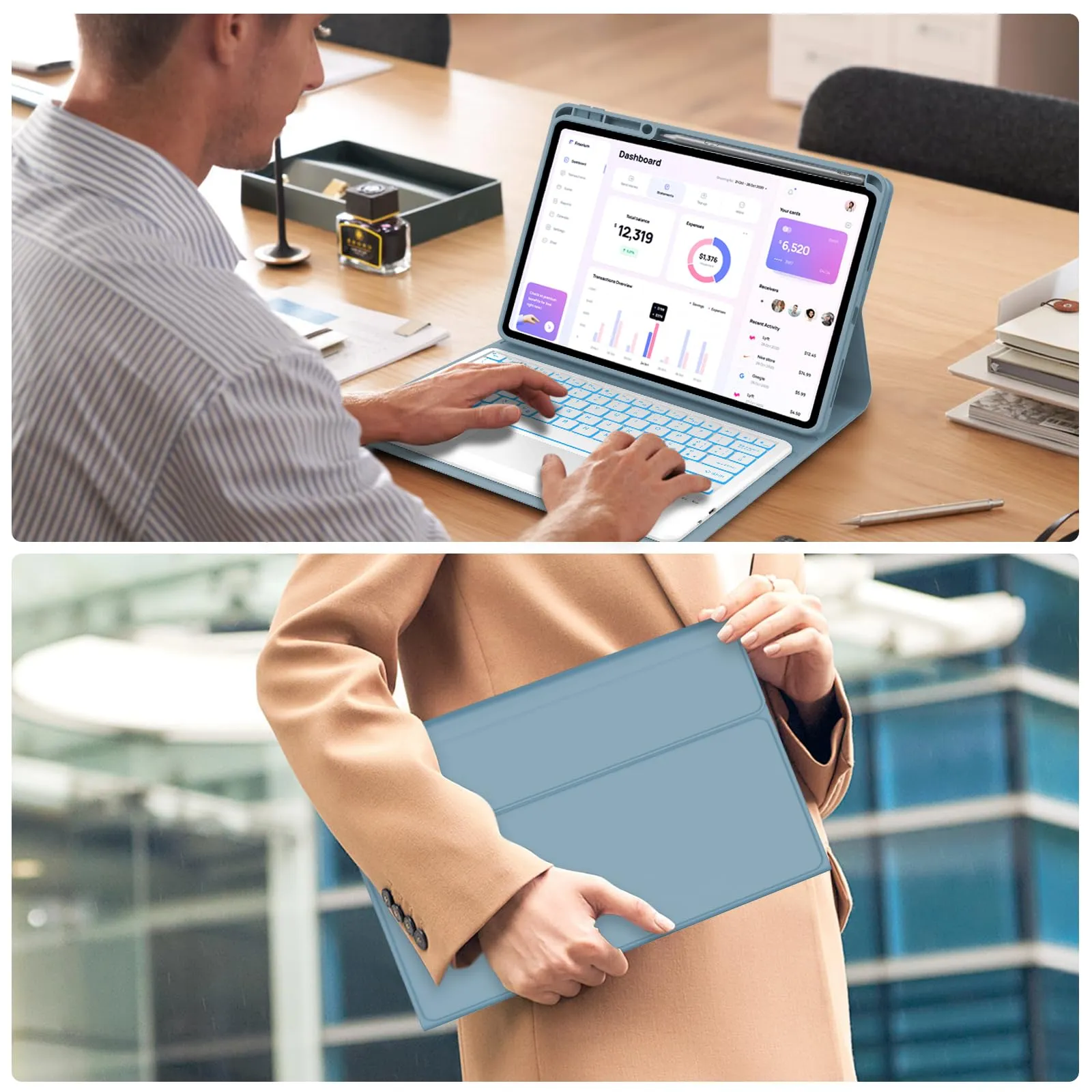 FOGARI Per Lenovo Idea Tab Pro 2025 12.7 Pollici Cover Tastiera - immagine 9