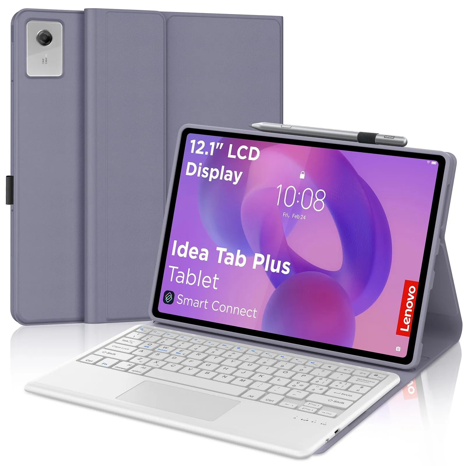FOGARI Per Lenovo Idea Tab Plus 2025 12.1 Pollici Cover Tastiera - immagine 1