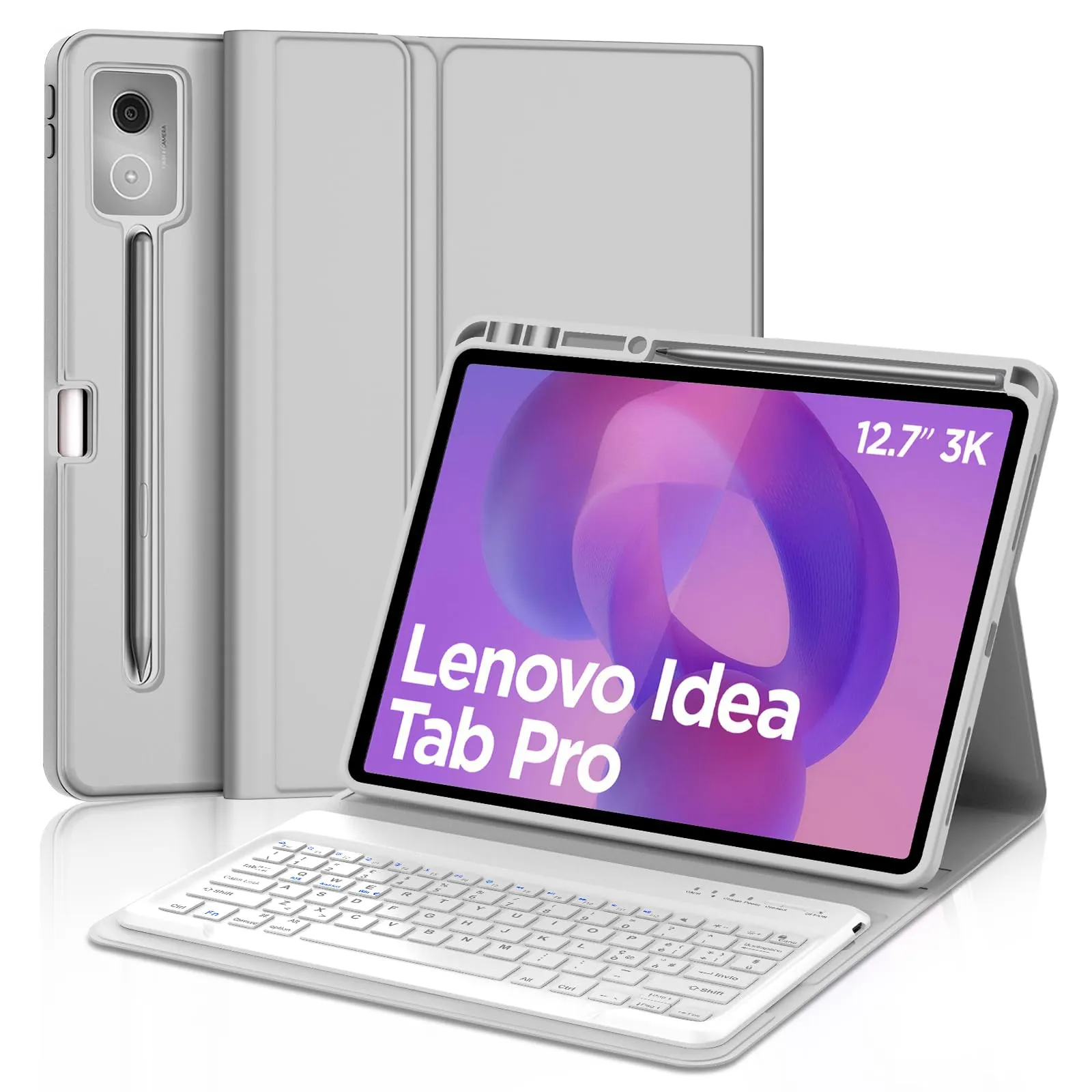 FOGARI Per Lenovo Idea Tab Pro 2025 12.7 Pollici Cover Tastiera - immagine 1