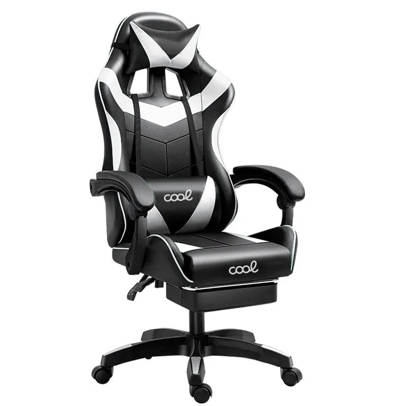 Sedia da gaming Cool Rest Premium con poggiapiedi Nero/Bianco - immagine 1