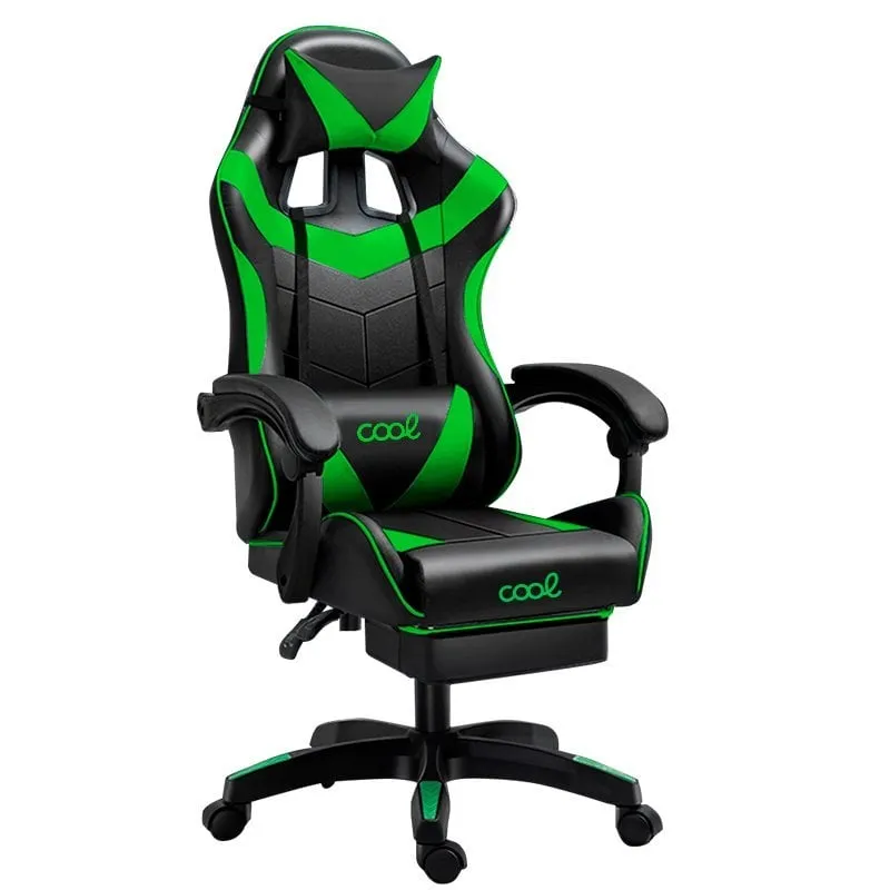 Sedia da gaming Cool Rest Premium con poggiapiedi Nero/Verde - immagine 1