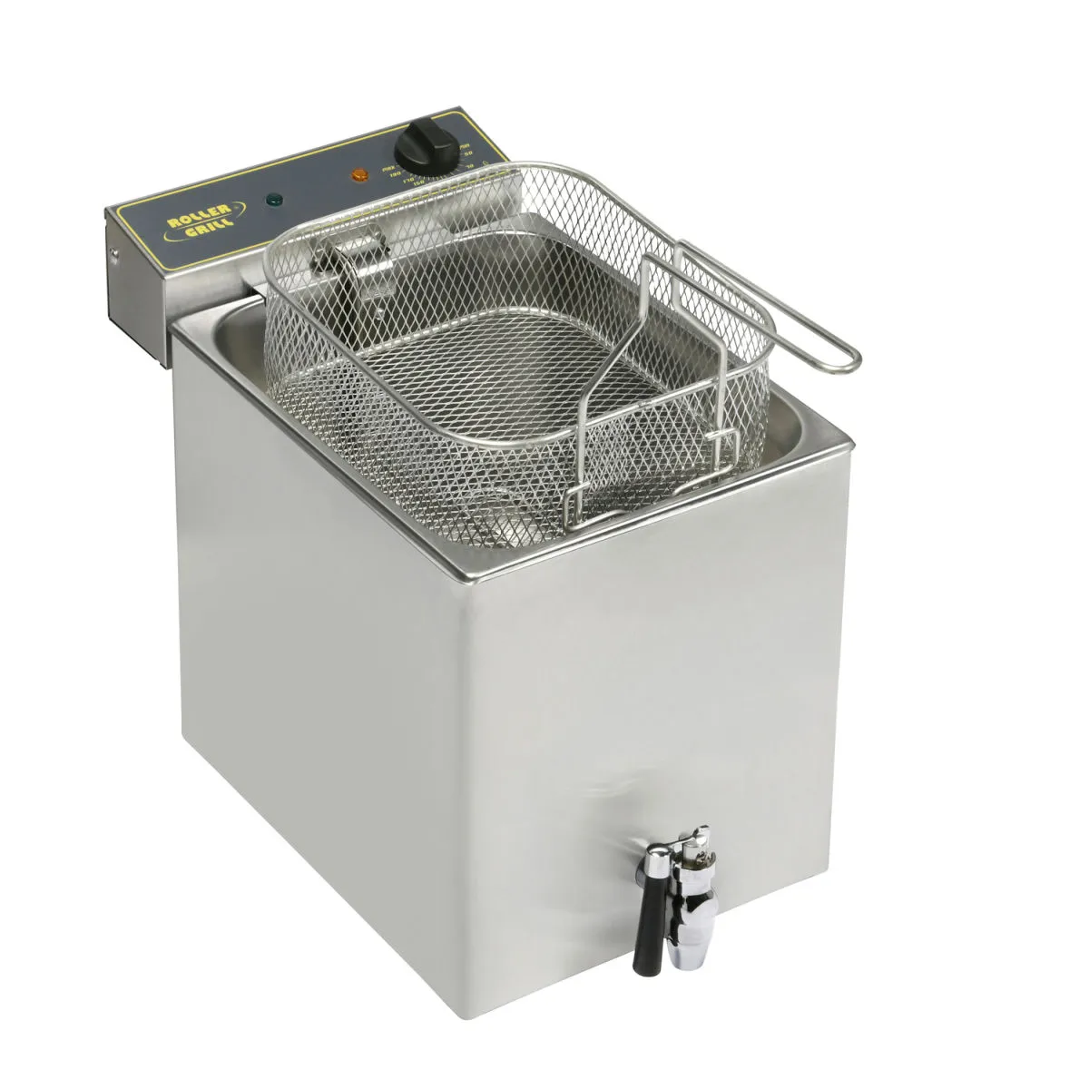 Roller Grill Friggitrice ROLLER GRILL con rubinetto di scarico, 12 litri, dimensioni 350 x 470 x 350 mm (LxPxA); 12000 ml, 35x47x35 cm (LxPxH); argento - immagine 1