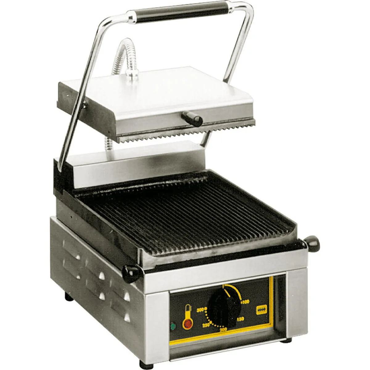 Roller Grill ROLLER GRILL Griglia a contatto, 2 kW, dimensioni 330 x 385 x 220 mm (LxPxA); 33x38.5x22 cm (LxPxH); argento/nero - immagine 1