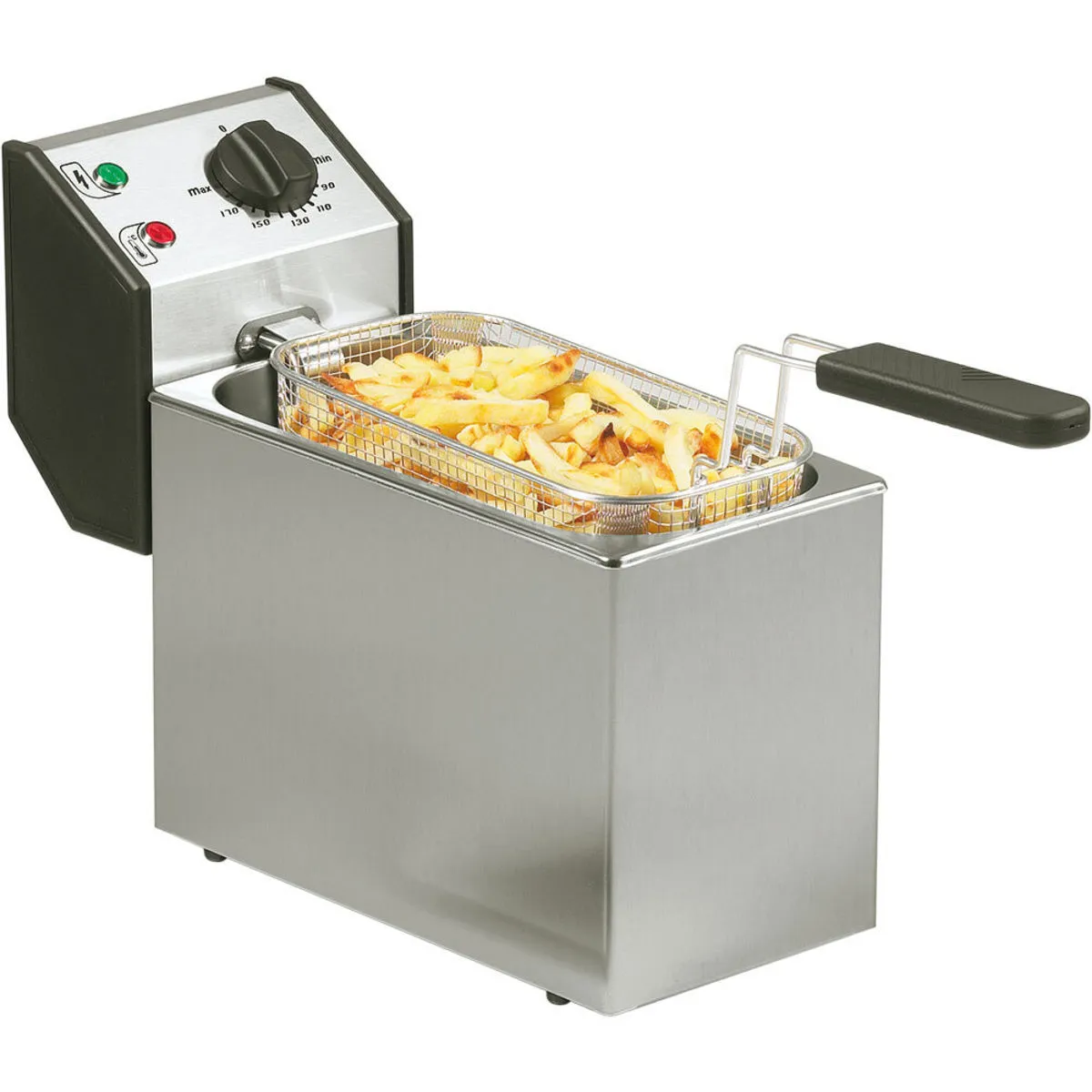 Roller Grill Friggitrice ROLLER GRILL, 5 litri, dimensioni 190 x 425 x 320 mm (LxPxA); 5000 ml, 19x42.5x32 cm (LxPxH); argento - immagine 1