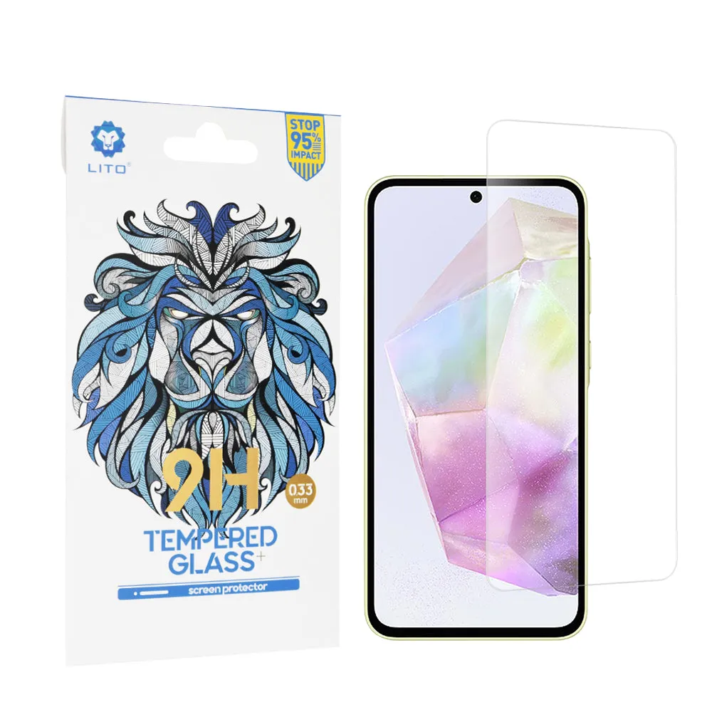 Pellicola protettiva per schermo Lito Classic per Samsung Galaxy A55 5G A556 / A35 5G A356, Vetro temperato, Full Glue, 2.5D - immagine 1