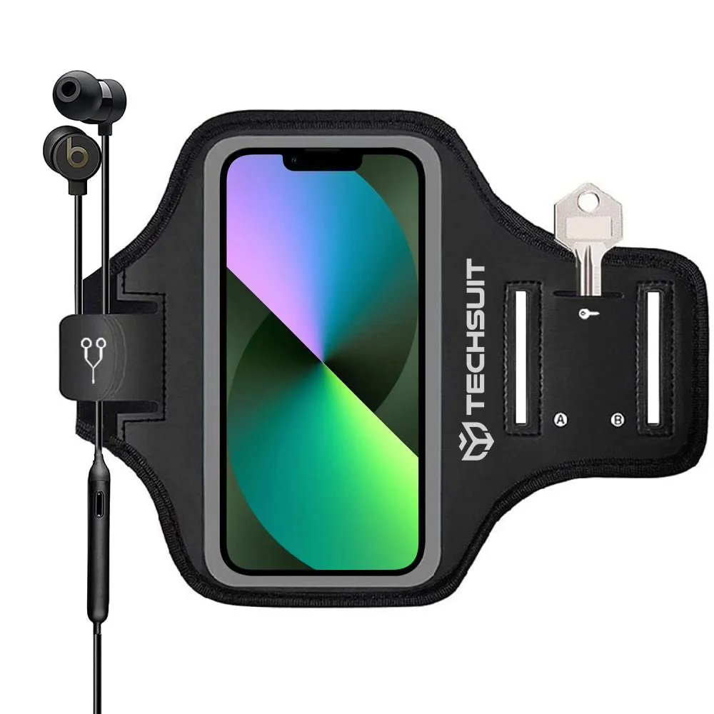 Custodia Universale per Telefono max. 6.8 pollici, Techsuit, Sports TH20, Nera - immagine 1