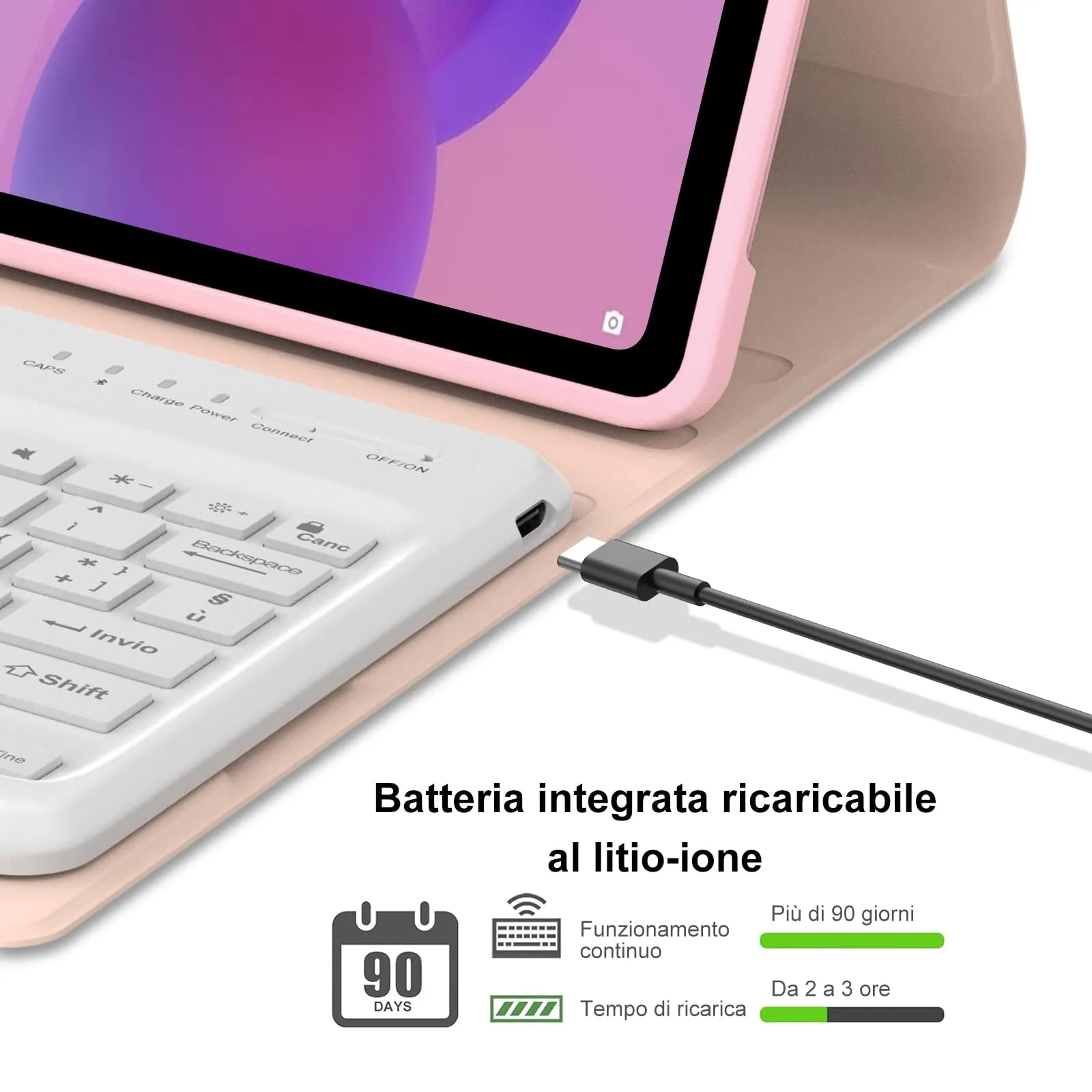 FOGARI Per Lenovo Idea Tab Plus 2025 12.1 Pollici Cover Tastiera - immagine 4