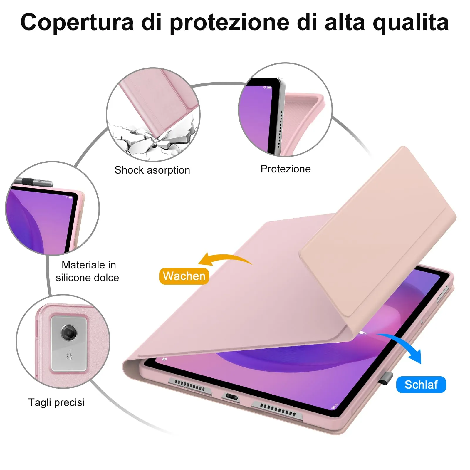 FOGARI Per Lenovo Idea Tab Plus 2025 12.1 Pollici Cover Tastiera - immagine 5