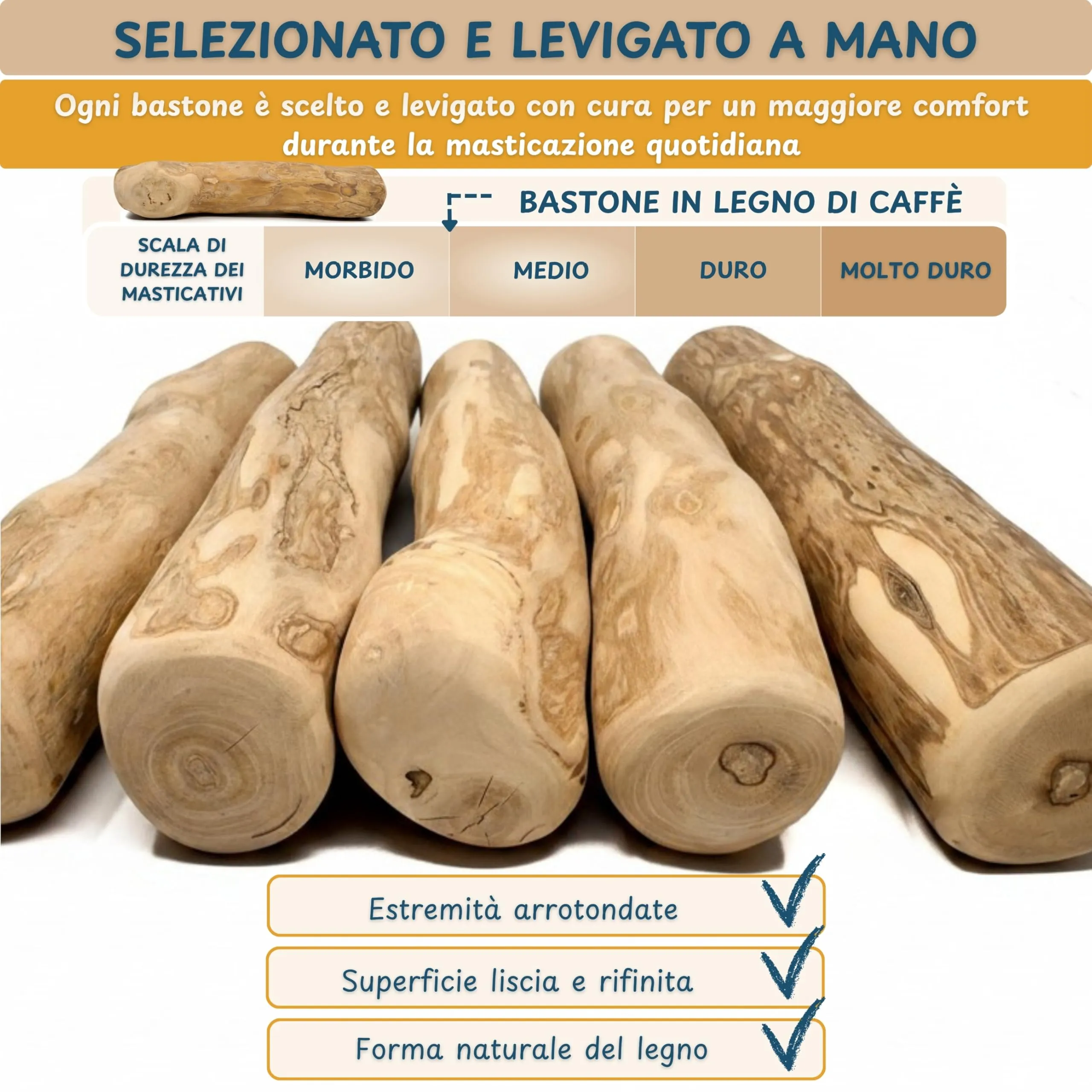 Wildeers Legno di Caffè per Cani, Resistente, Taglia XL, 17-22 cm, 2 Pezzi - immagine 5
