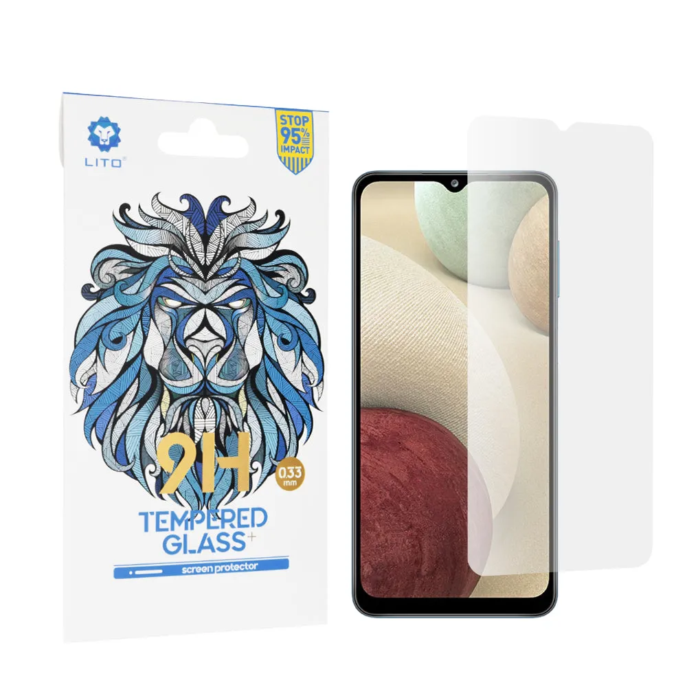 Pellicola protettiva per schermo Lito Classic per Samsung Galaxy F12 F127 / A12 Nacho A127 / M02 M022 / M12 M127, Vetro temperato, Full Glue, 2.5D - immagine 1