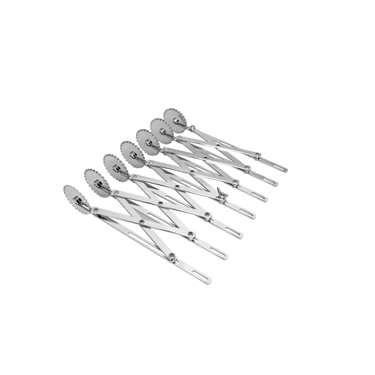 Schneider Rullo tagliapasta estensibile con 7 rotelle seghettate; 5.5 cm (Ø); acciaio inox - immagine 1