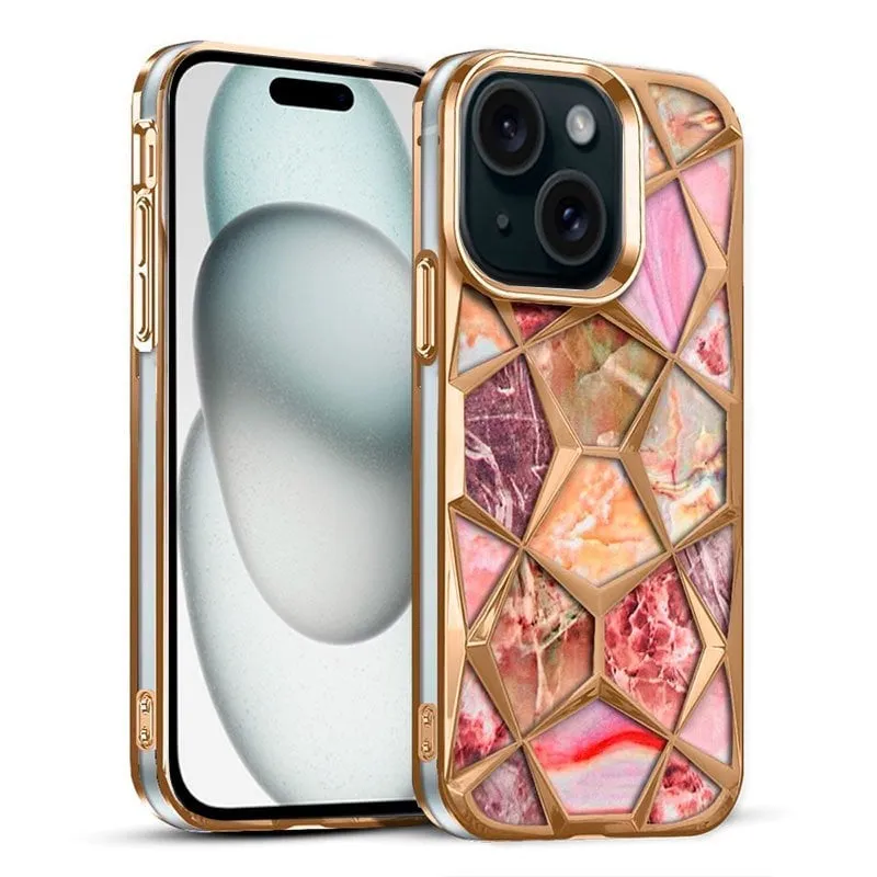 Custodia dal fantastico design in marmo per iPhone 15 - immagine 1