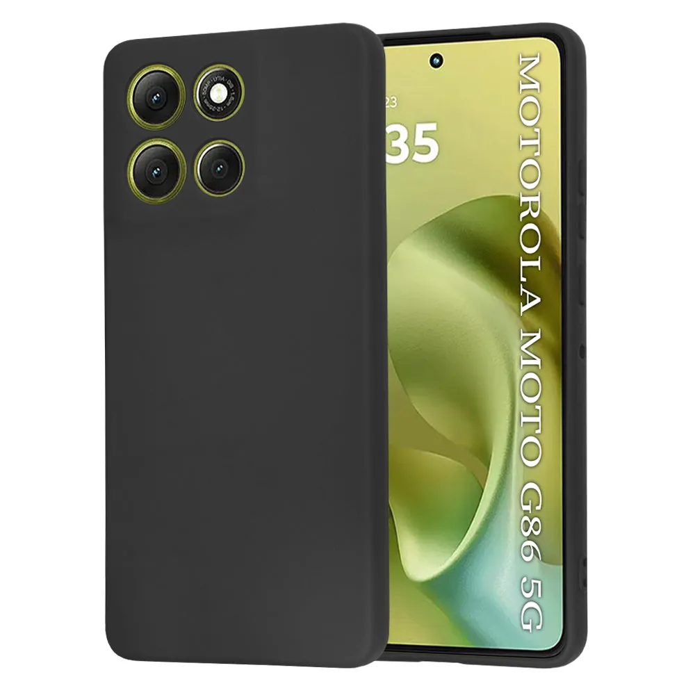 Custodia per Motorola Moto G86, Techsuit, SoftFlex, Nera - immagine 1