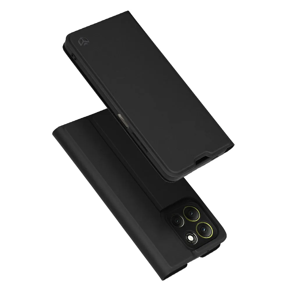 Custodia per Motorola Moto G86, Techsuit, Magskin Book, Nera - immagine 1