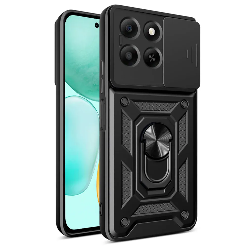Custodia per Honor X6c, Techsuit, CamShield, Nera - immagine 1