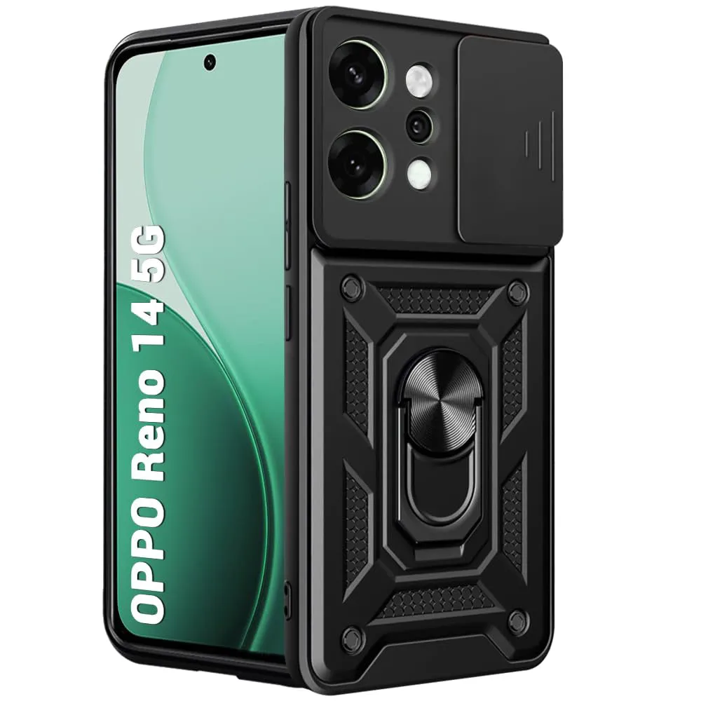 Custodia per Oppo Reno14, Techsuit, CamShield, Nera - immagine 1