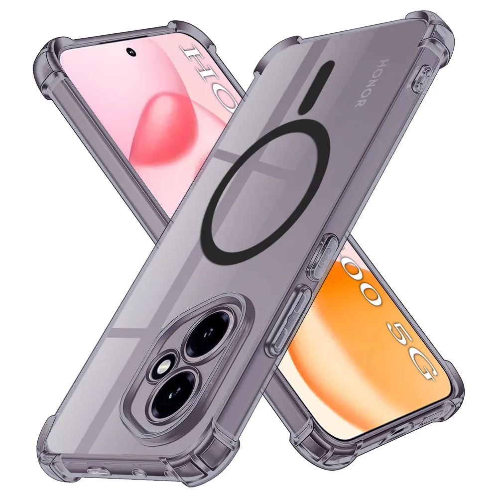 Custodia MagSafe per Honor 400, Techsuit, Shockproof Clear, Fumè - immagine 1