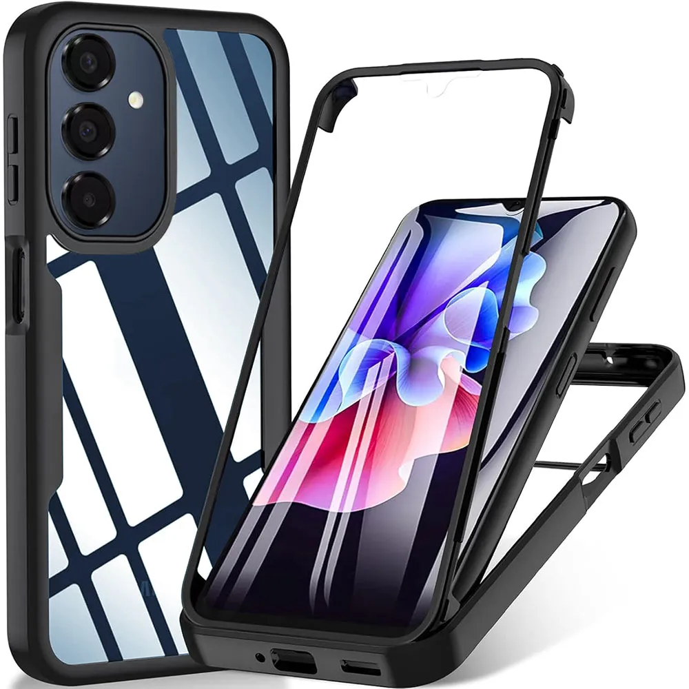Custodia per Samsung Galaxy A18 5G A186 / A18 4G A185 / F17 / M17 / A17 4G A175, Techsuit, ColorVerse 360, Nera - immagine 1