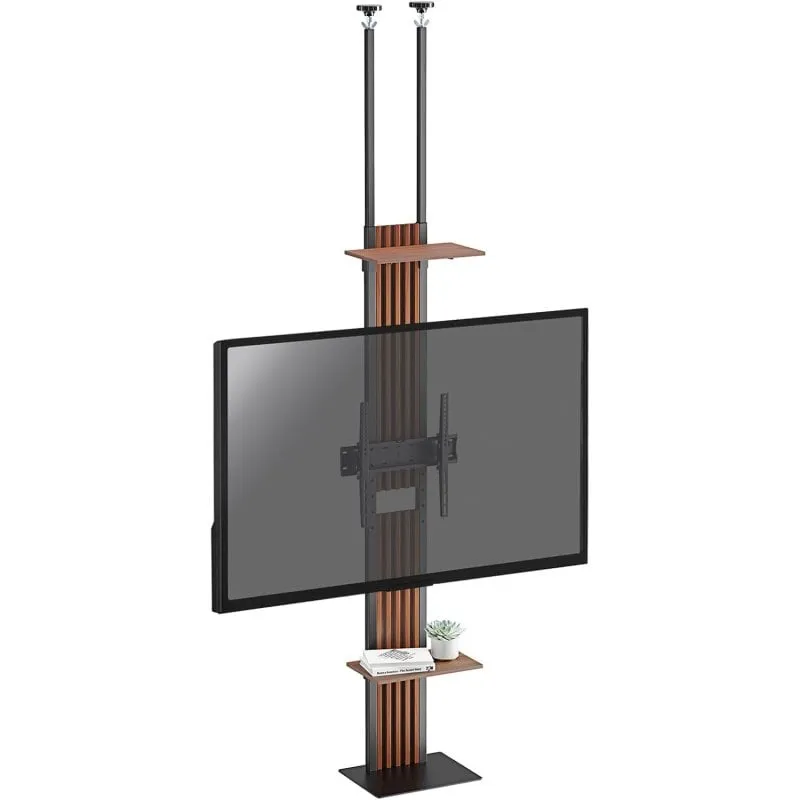 Kimex Supporto da Pavimento a Soffitto con Altezza Regolabile 200-260 Cm per Schermi 32-65" Max 40Kg - immagine 1