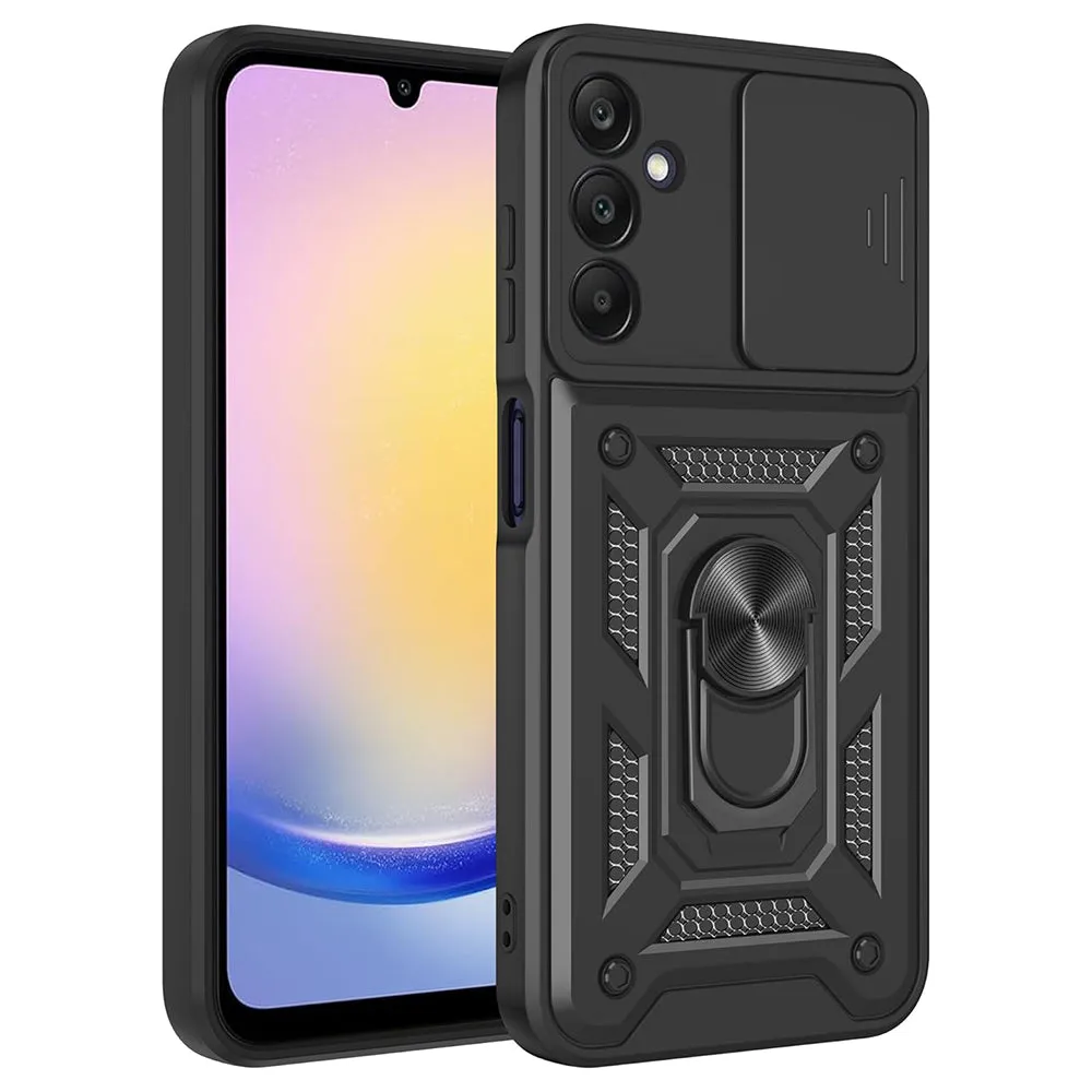 Custodia per Samsung Galaxy A18 5G A186 / A18 4G A185 / F17 / M17 / A17 4G A175, Techsuit, CamShield, Nera - immagine 1