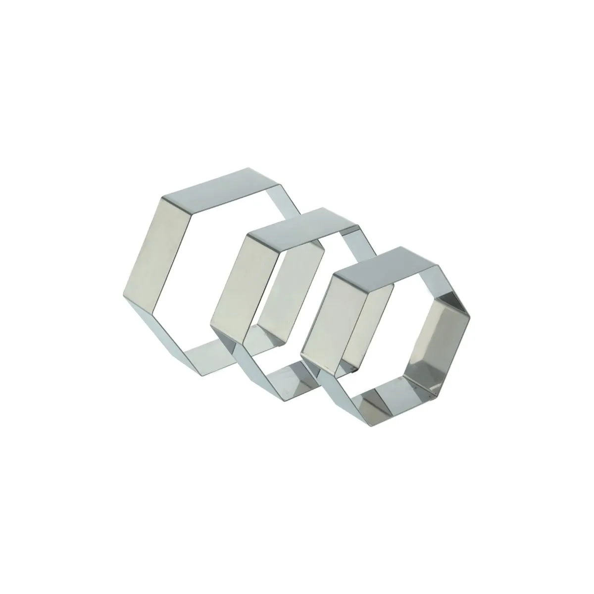 Schneider Anello per dolci esagonale; 5x20 cm (HxØ); acciaio inox - immagine 1