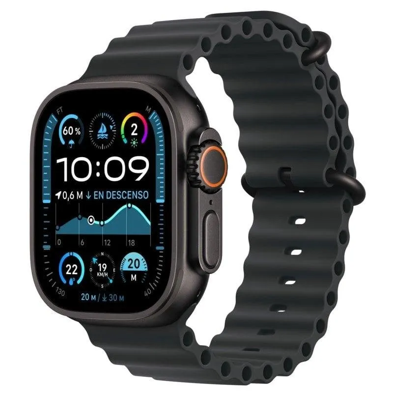 Apple Watch Ultra 2 GPS + Cellular 49mm Retina OLED Nero Correa Ocean Band Grande Resistenza Acqua 100m - immagine 1