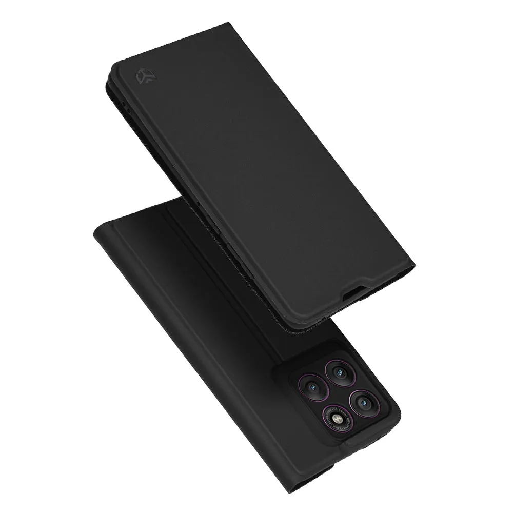 Custodia per Motorola Edge 60 Pro, Techsuit, Magskin Book, Nera - immagine 1