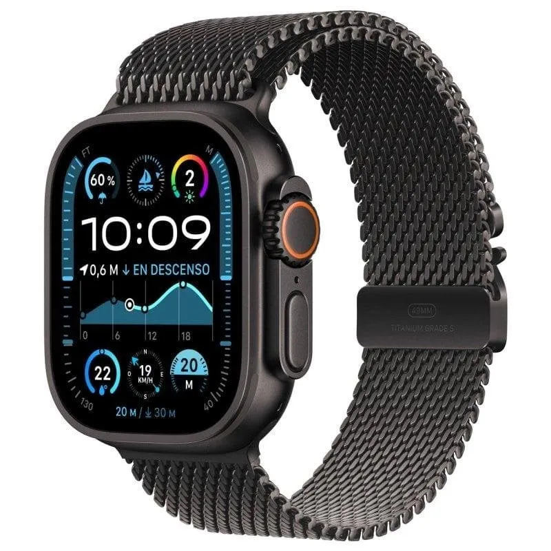 Apple Watch Ultra 2 GPS + Cellular 49mm Retina OLED Titanio Nero Loop Milanese S Resistenza all'Acqua 100m - immagine 1