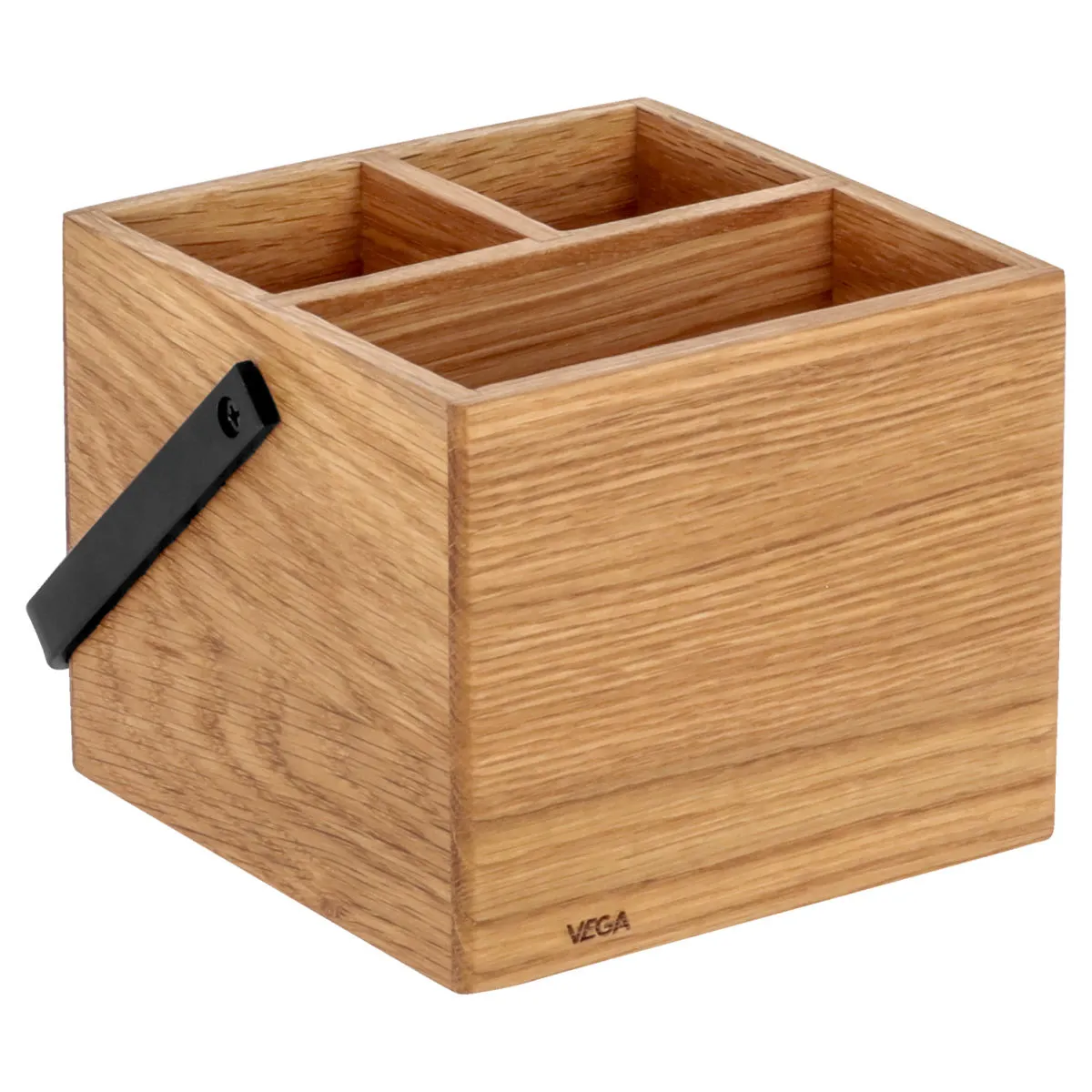 VEGA Portaposate da tavolo Esino piccolo, con manico; 14.4x15.6x12 cm (LxLxH); quercia/nero - immagine 1