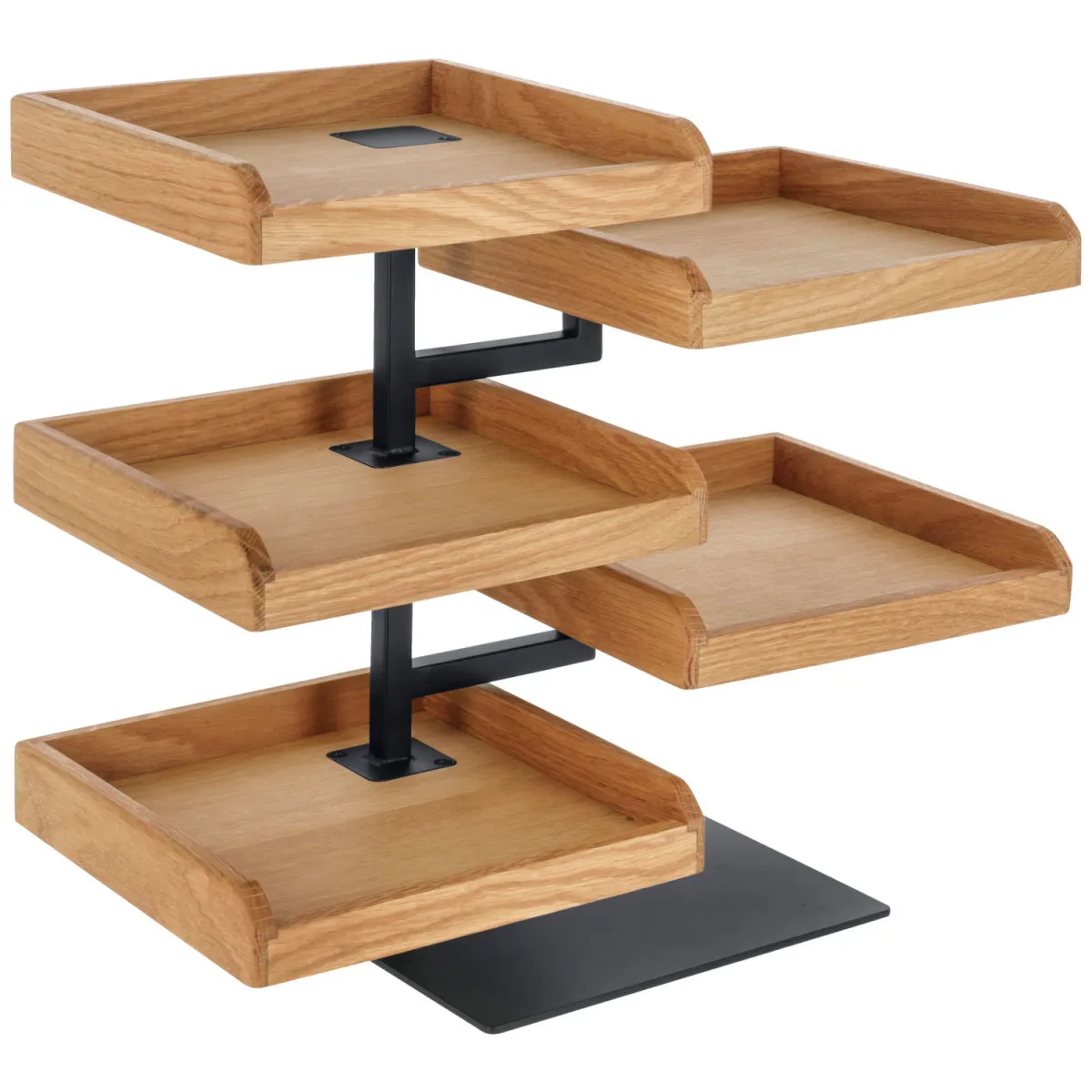 VEGA Etagere Esino a cinque ripiani; 46.8x41.8x24 cm (LxHxP); marrone/nero; rettangolare - immagine 1