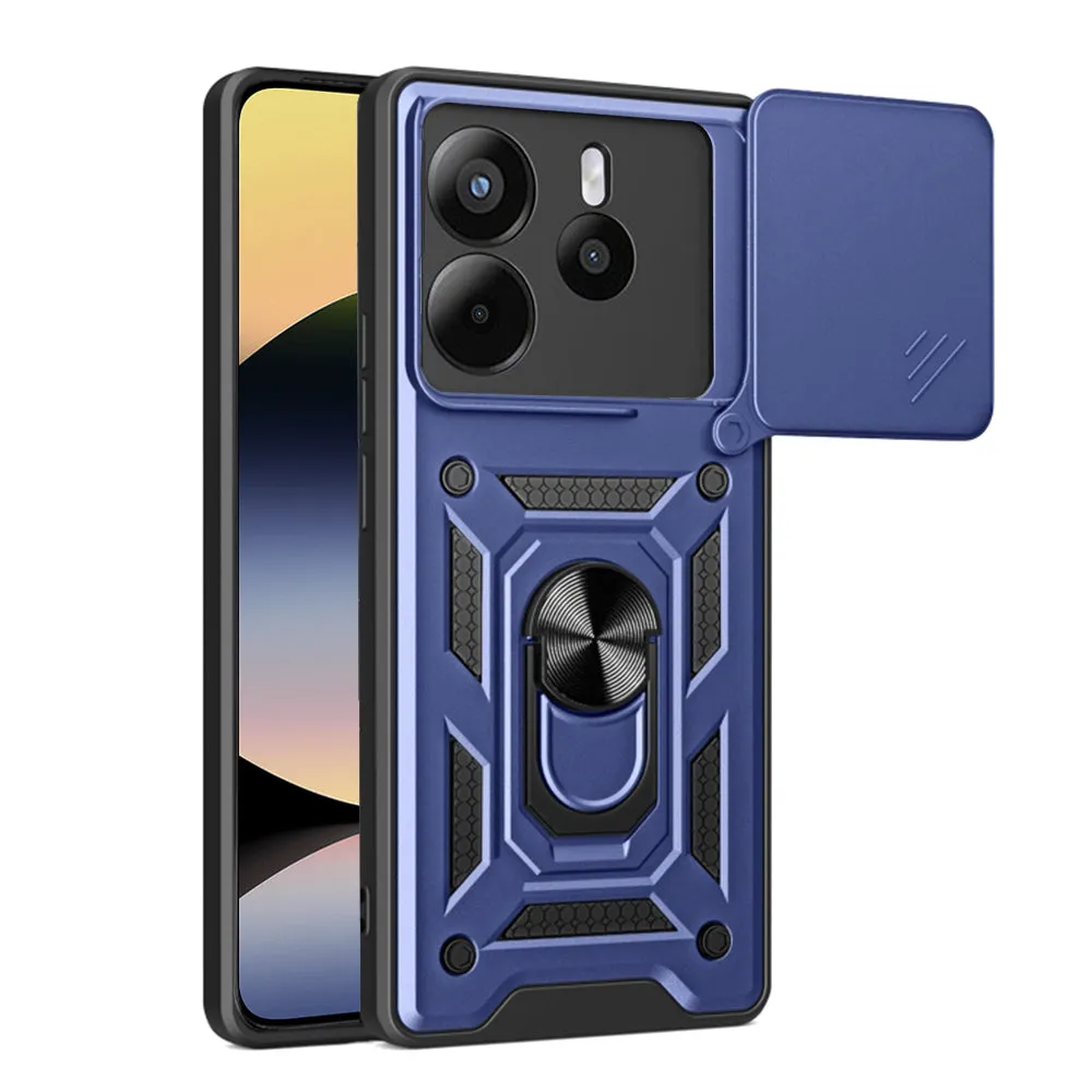 Custodia per Xiaomi Redmi Note 14 4G (Regionale), Techsuit, CamShield, Blu - immagine 1