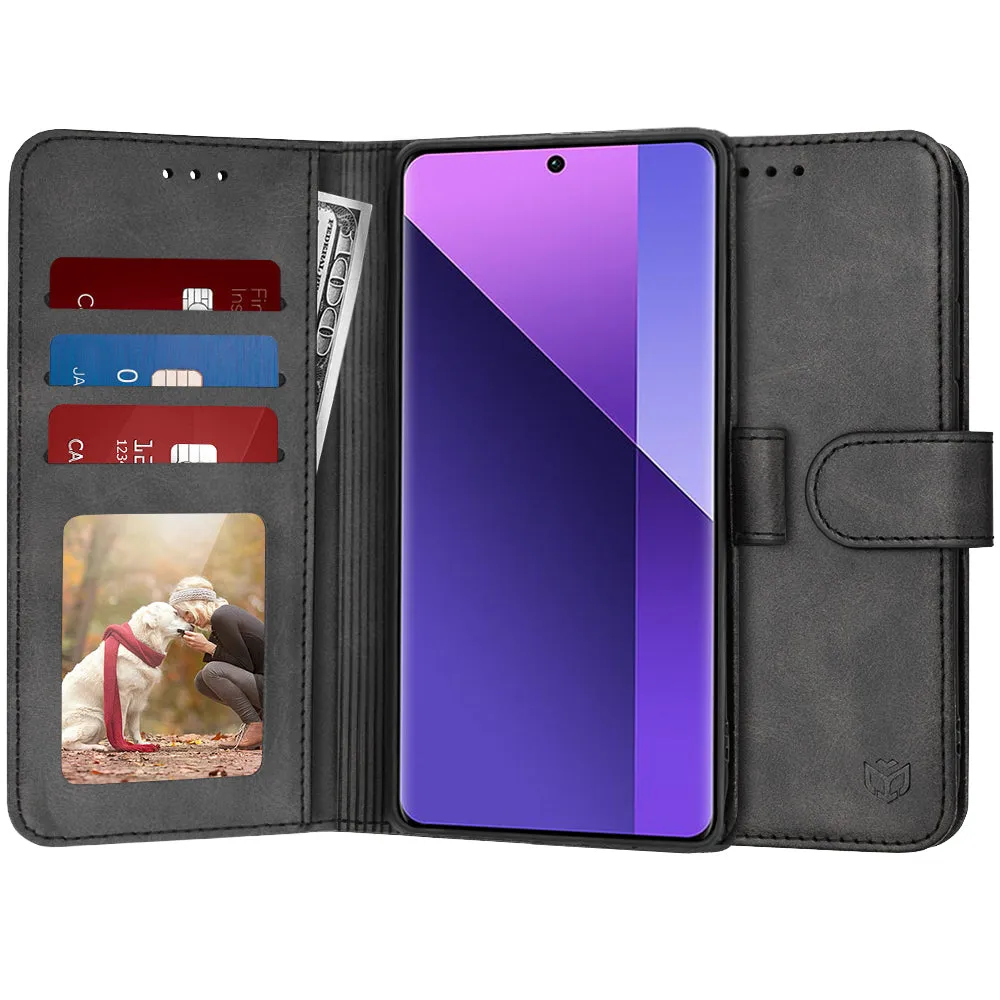 Custodia per Xiaomi Redmi Note 13 Pro+, Techsuit, Diary Book, Nera - immagine 1