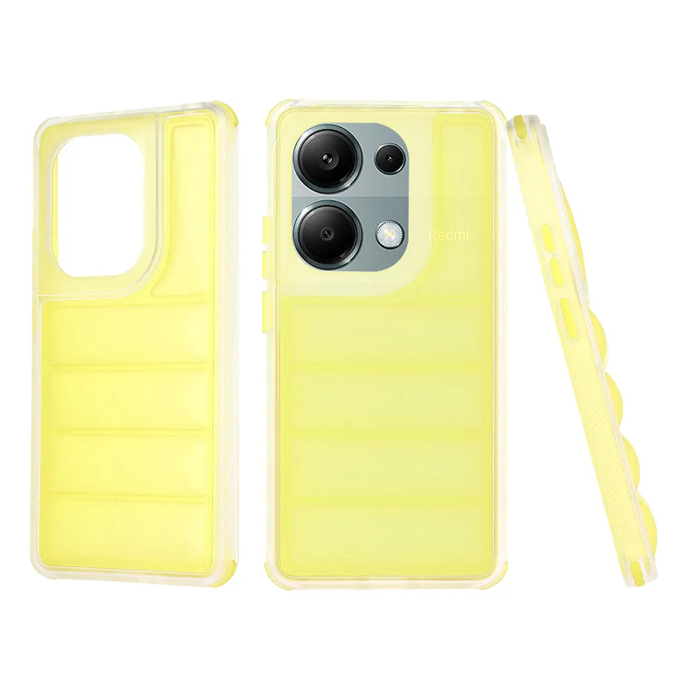 Custodia per Xiaomi Redmi Note 13 Pro 4G / Poco M6 Pro 4G, Techsuit, Wave Shield, Gialla - immagine 1