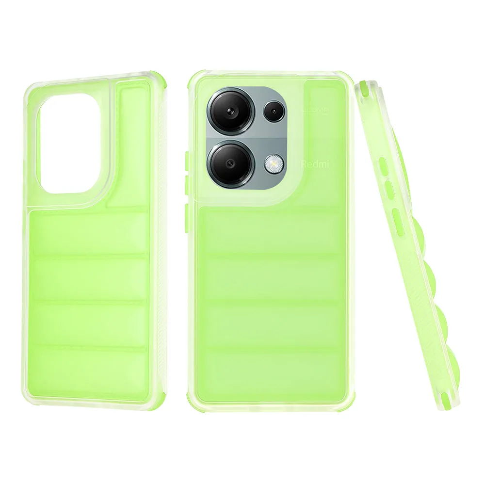 Custodia per Xiaomi Redmi Note 13 Pro 4G / Poco M6 Pro 4G, Techsuit, Wave Shield, Verde - immagine 1
