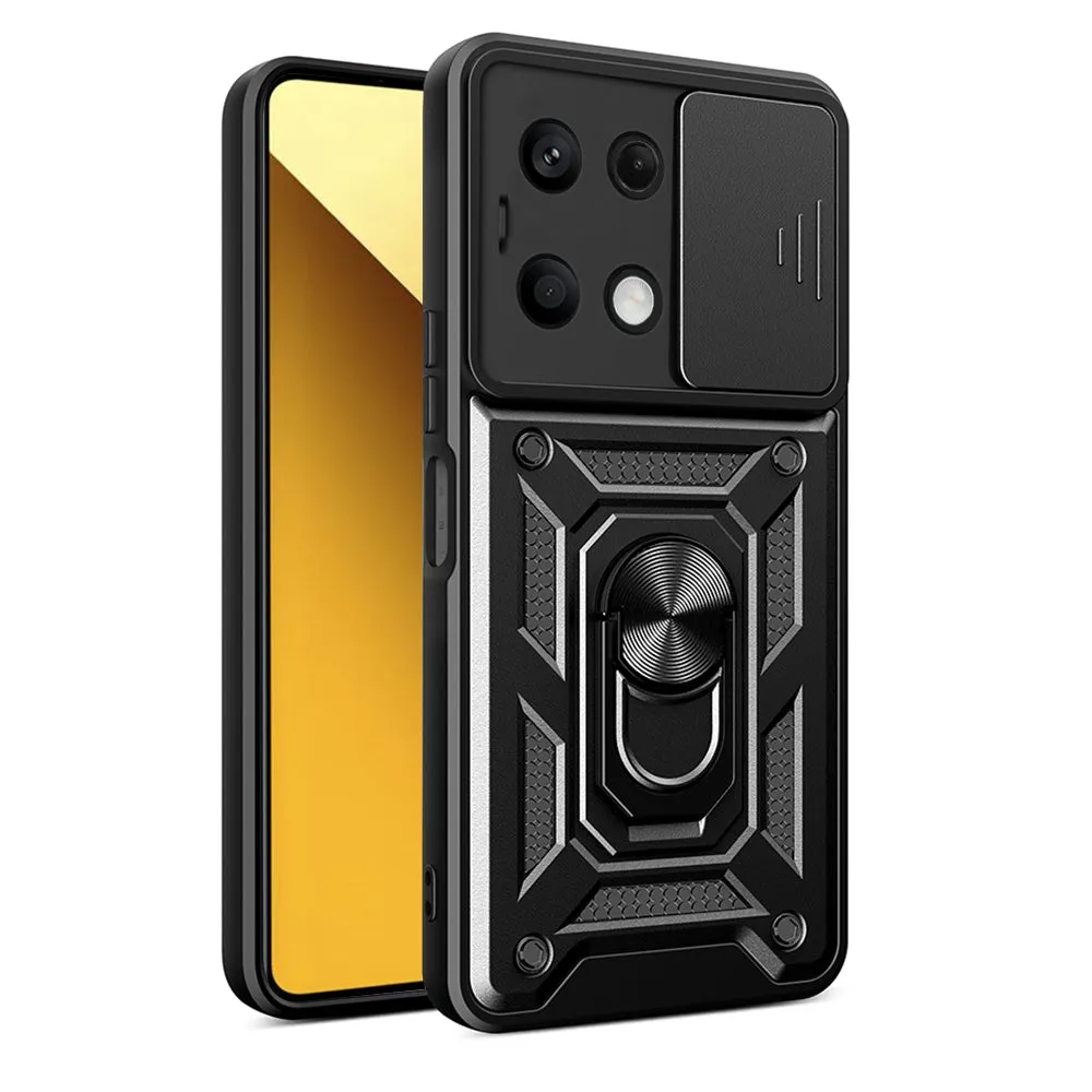 Custodia per Xiaomi Redmi Note 13 5G, Techsuit, CamShield, Nera - immagine 1