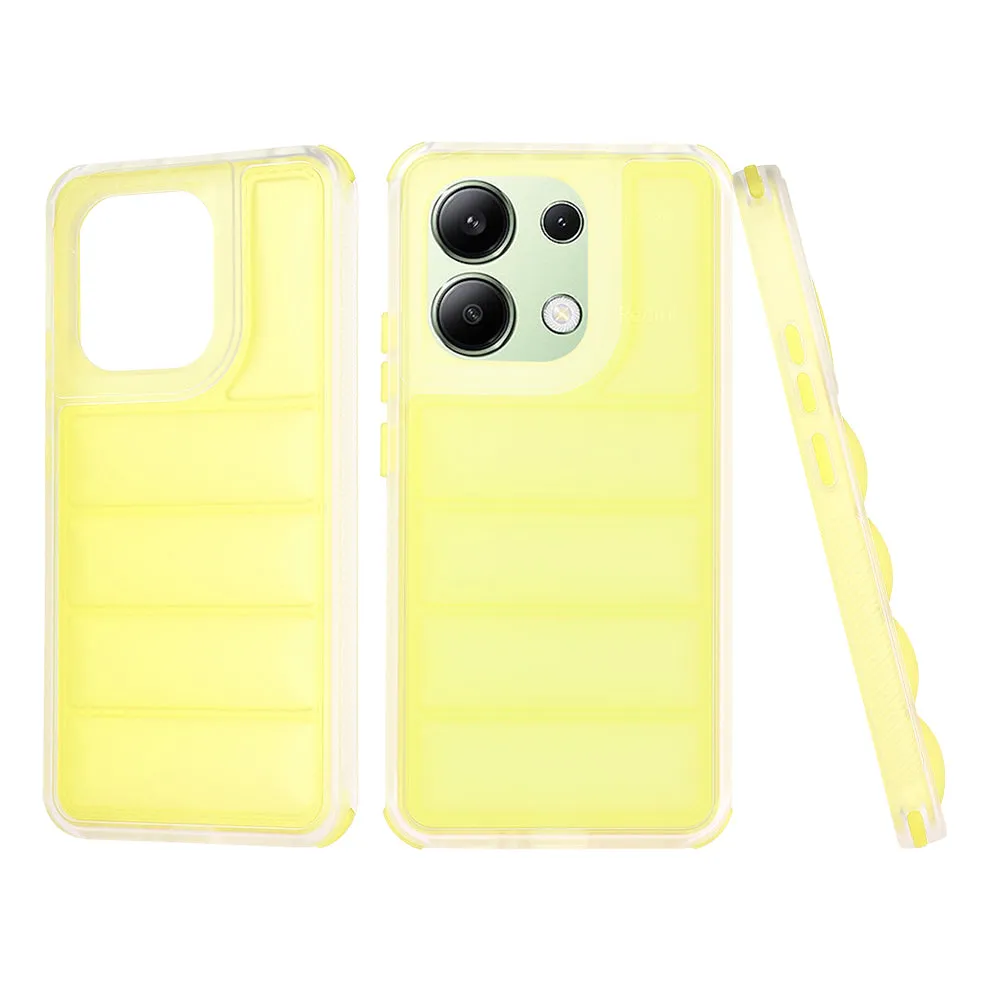 Custodia per Xiaomi Redmi Note 13 4G, Techsuit, Wave Shield, Gialla - immagine 1