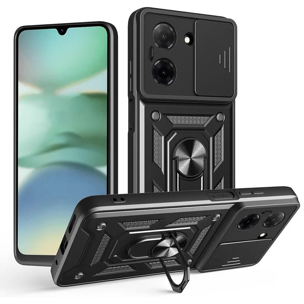 Custodia per Xiaomi Redmi A5 4G (Standard), Techsuit, CamShield, Nera - immagine 1