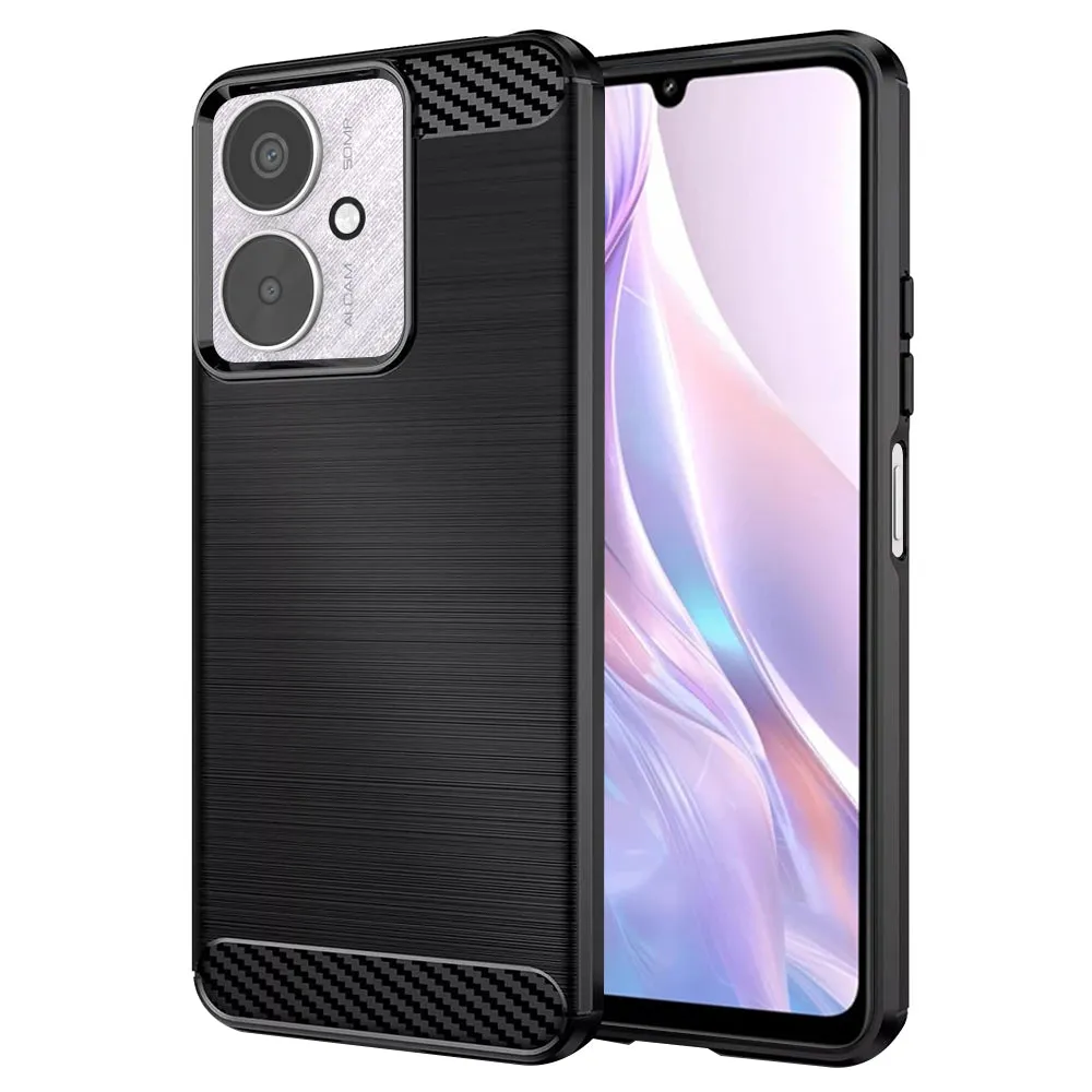 Custodia per Xiaomi Redmi 13C 5G / 13C / Poco C65, Techsuit, Carbonio, Nera - immagine 1