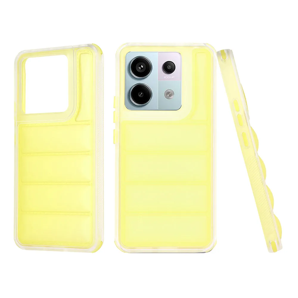 Custodia per Xiaomi Poco X6 / Note 13 Pro 5G, Techsuit, Wave Shield, Gialla - immagine 1