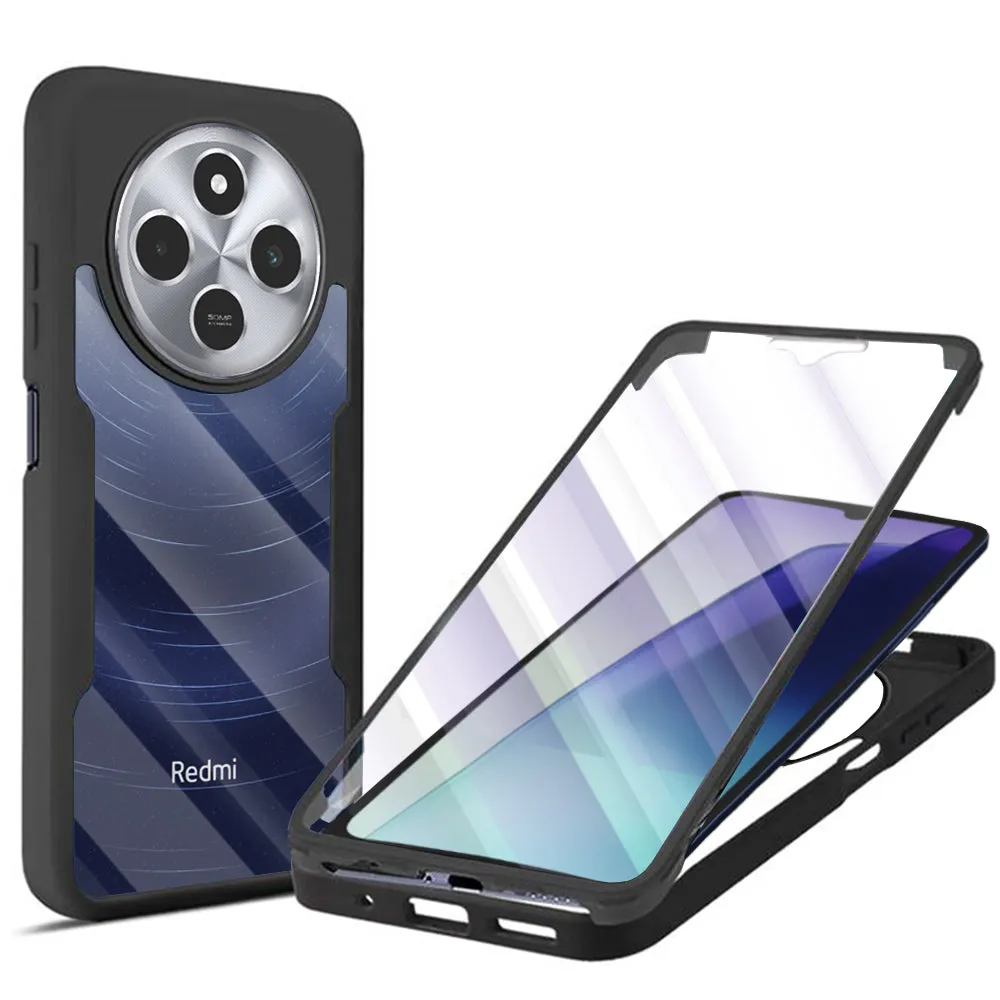 Custodia per Xiaomi Poco C75 / Redmi 14C, Techsuit, ColorVerse 360, Nera - immagine 1