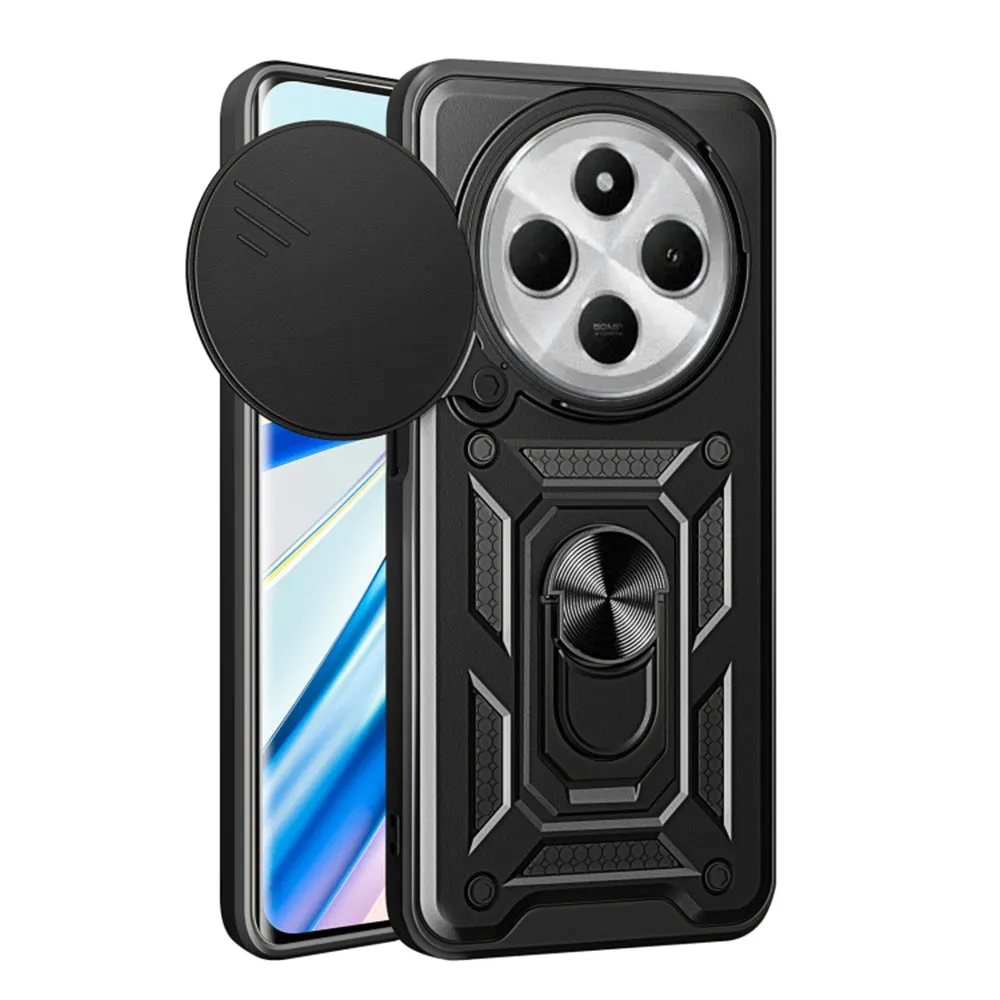 Custodia per Xiaomi Poco C75 / Redmi 14C, Techsuit, CamShield, Nera - immagine 1