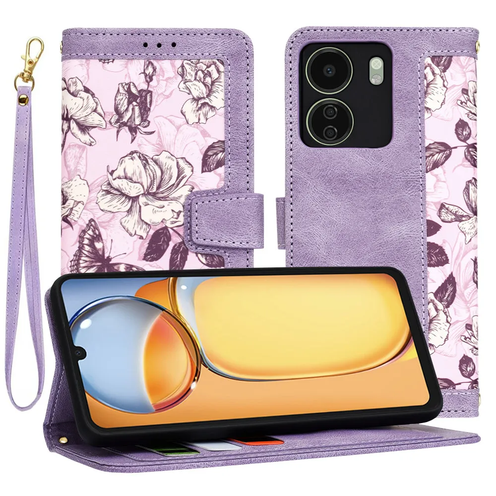Custodia per Xiaomi Poco C65 / Redmi 13C, Techsuit, FlipCraft, Viola - immagine 1